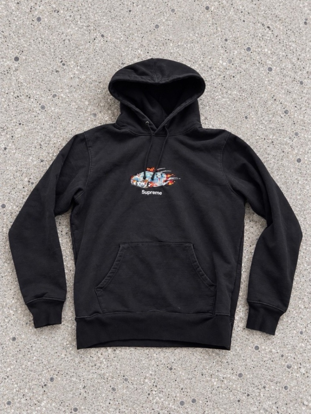 Supreme Cop Car Hooded Sweatshirt Black Medium 100% Authentic